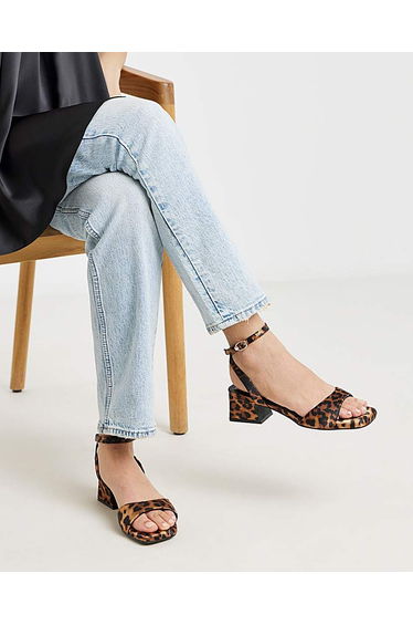Barely There Low Block Heel Ex Wide