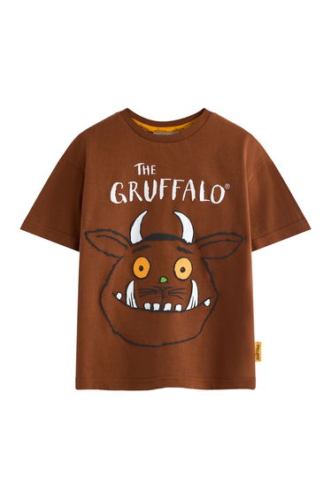 The Gruffalo Childrens/Kids Big Face Short-Sleeved T-Shirt - Brown