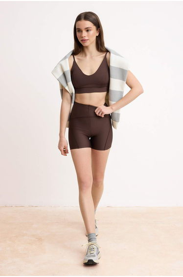 Brown Diving/Scuba Tights Sports Leggings