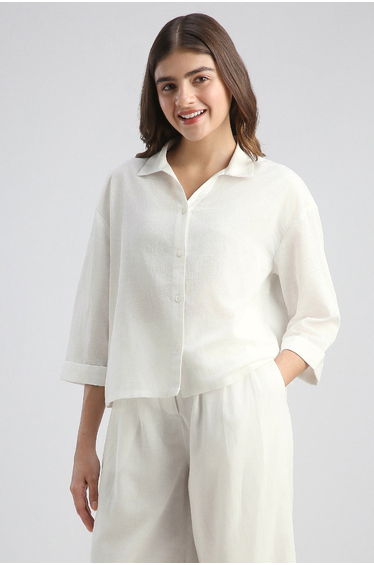 Relaxed Button Front Shirt