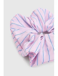 Oversized Striped Scrunchie - baby pink - 1