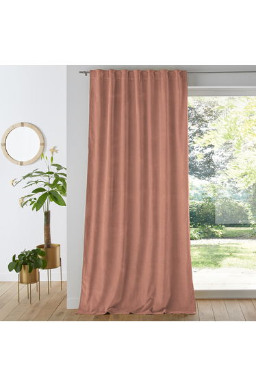 Velvet 100% Cotton Thermal Curtain with Hidden Tabs