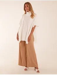 High Neck Poncho - 1