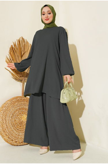 Women's Tunic Trousers Bottom Top Set
