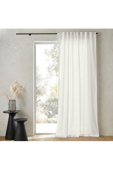Private Ruffled Washed Linen Curtain