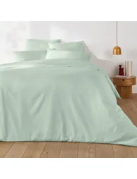 Scenario Plain Cotton Pillowcase with Tie Fastening - 2