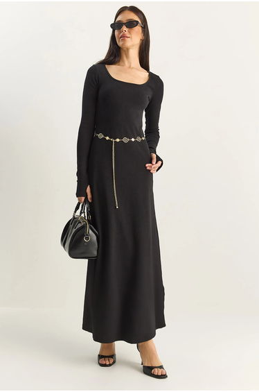 LUCCI Maxi A-Form Knitted Dress