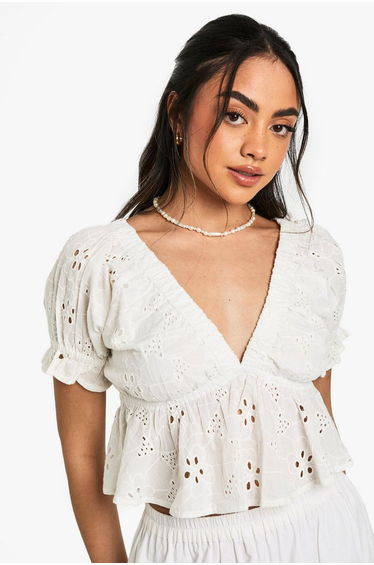 Broderie Smock Top