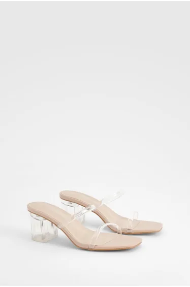 حذاء مفتوح من الخلف بيج