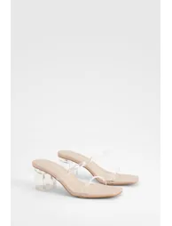 حذاء مفتوح من الخلف بيج