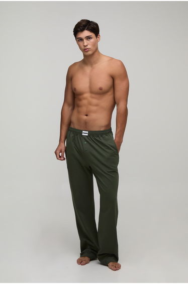 Relaxed Fit Jersey Lounge Bottoms - sage