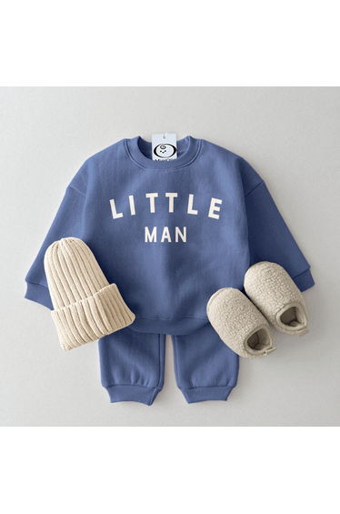 LITTLE MAN Baby 2-Piece Blue Set