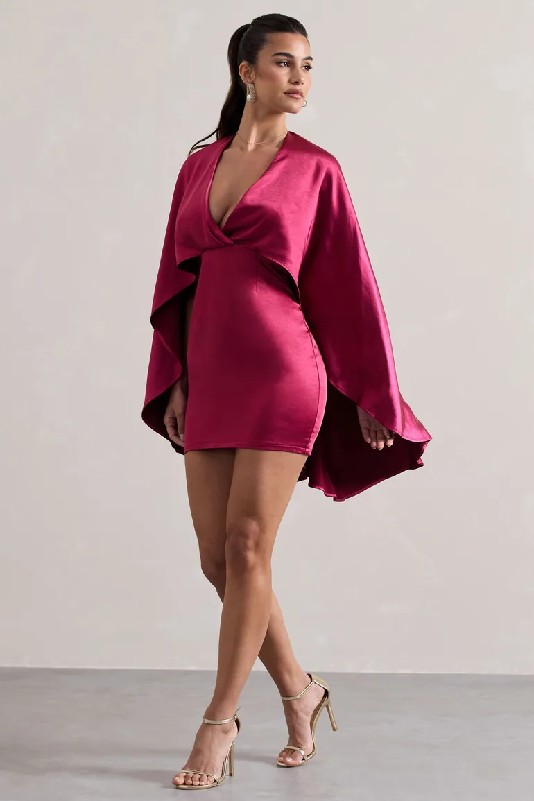midi dress and kimono Blue Beaded Kimono V-Neck Empire Midi Dress