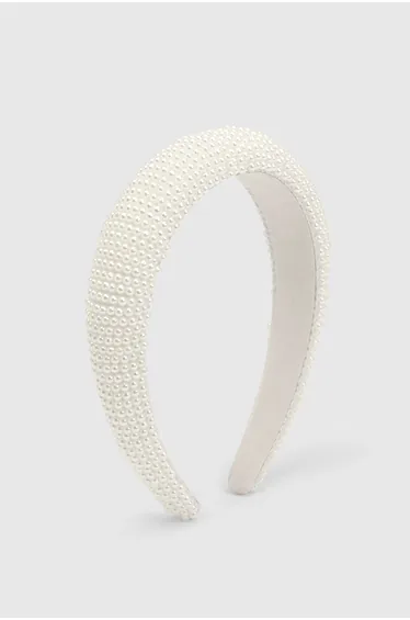 Pearl Embellished Headband - pearl