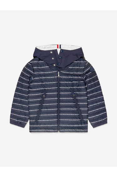 Boys Down Padded Logo Print Bergo Jacket
