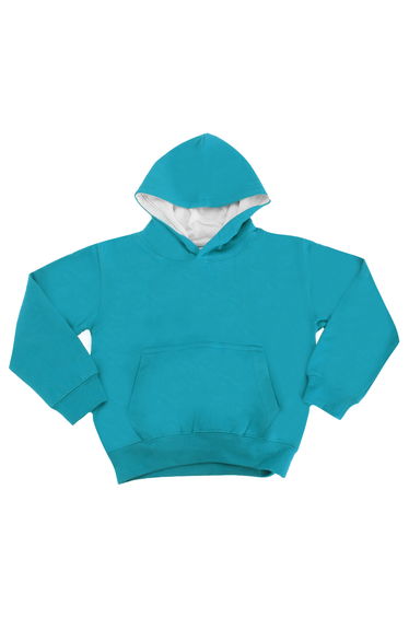 Awdis Kids Varsity Hooded Sweatshirt / Hoodie / Schoolwear - Sapphire Blue /Heather Grey