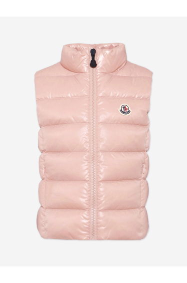 Moncler Enfant Girls Down Padded Ghany Gilet in Pink