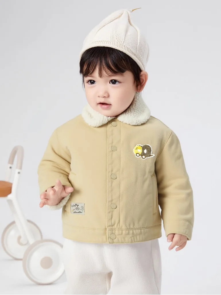 Boys' Jacket with Faux Fur Collar - 1