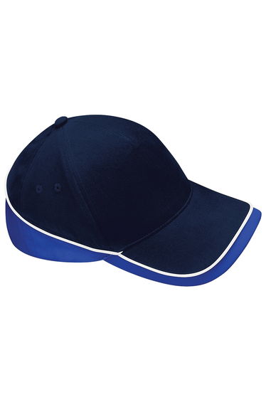 Beechfield Unisex Teamwear Competition Cap Baseball / Headwear (Pack of 2) - French Navy/Bright Royal/White