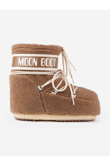 Moon Boot Kids Icon Low Fleece Boots in Brown