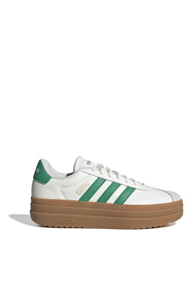 Adidas Womens/Ladies Court Bold Leather Trainers - White/Green/Gum