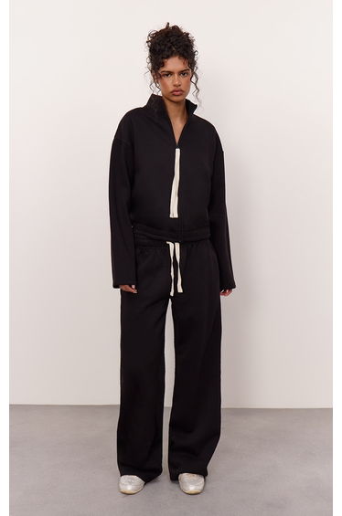 Black Contrast Drawcord Joggers