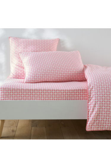 Vichy Fleuris Fitted Sheet in Washed Cotton
