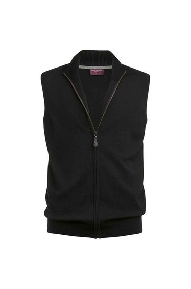Brook Taverner Unisex Adult Lincoln Cotton Blend Knitted Gilet - Black