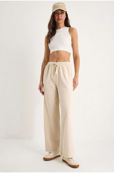 LUCCI Elastic Waist Straight Leg Pants
