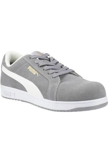 Puma Safety Mens Iconic Suede Low Safety Trainers - Grey