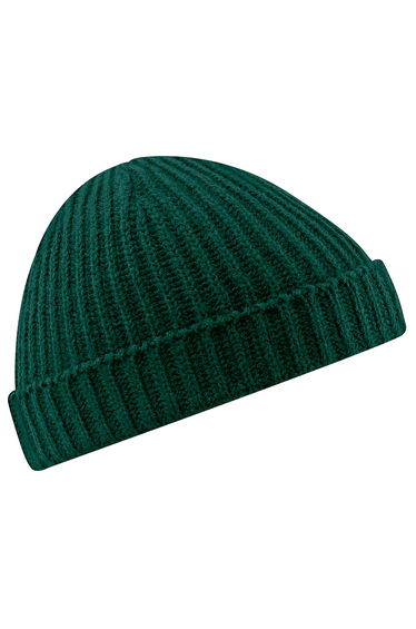 Beechfield Unisex Retro Trawler Winter Beanie Hat - Bottle Green