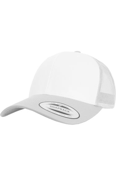 Flexfit By Yupoong Retro Trucker Coloured Front Cap - Silver/White/Silver