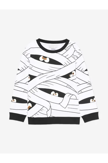 Stella McCartney Boys Mummy AOP Sweatshirt in White
