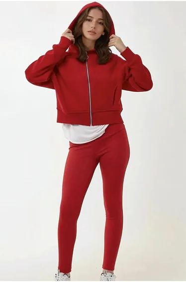 Relaxed Fit Zippered Hoodie