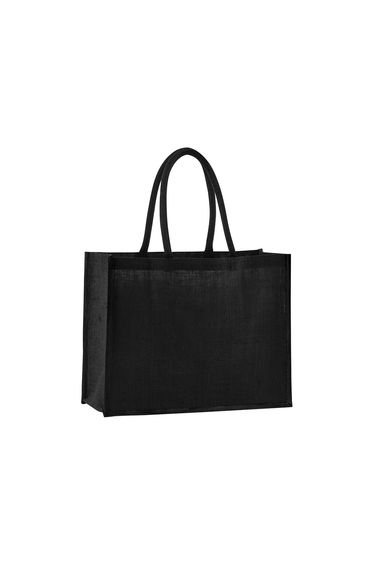 Westford Mill Classic Starched Jute Tote Bag - Black