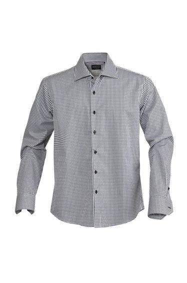 James Harvest Mens Tribeca Checked Formal Shirt - Black
