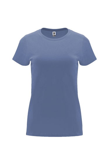 Roly Womens/Ladies Capri Short-Sleeved T-Shirt - Blue Denim