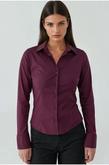 Elegant Long Sleeve Button-Up Shirt