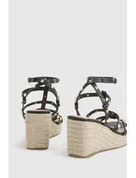 Gladiator Studded Wedges - black - 3