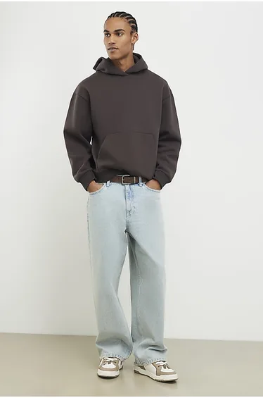 Brown Oversized Fit Hoodie