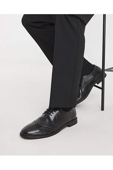 حذاء رسمي جاكامو جلد باللون الأسود