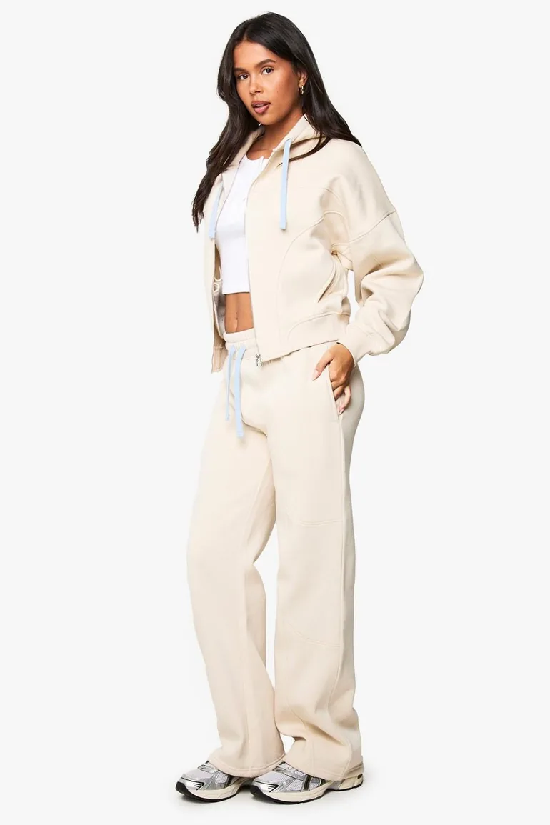 Seam Detail Wide Leg Jogger - 2