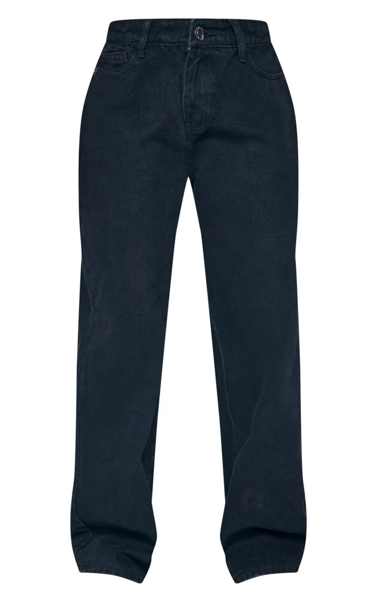 Petite Black Dip Waist Denim Jeans - 4