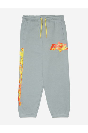 Diesel Boys Logo Print Joggers in Grey
