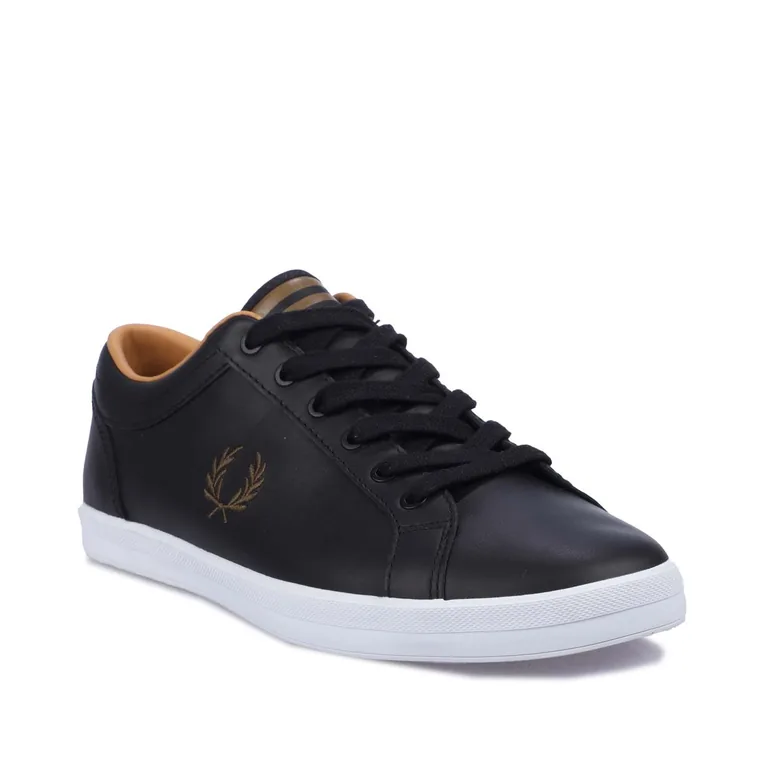 حذاء رياضة رجالي جلد لون أسود - 1