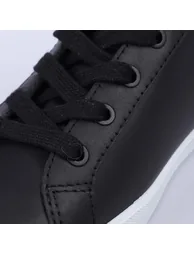 حذاء رياضة رجالي جلد لون أسود - 4