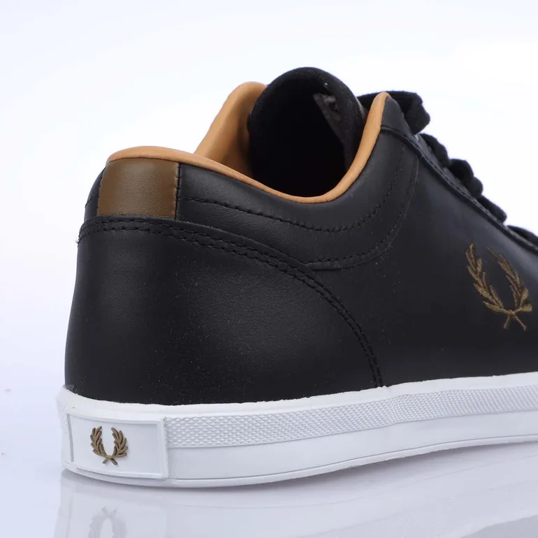 حذاء رياضة رجالي جلد لون أسود - 5