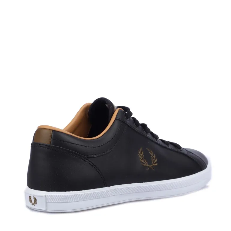 حذاء رياضة رجالي جلد لون أسود - 2