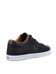 حذاء رياضة رجالي جلد لون أسود - 2