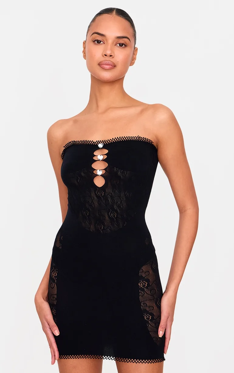 black mini dress with buttons Single Sleeve Short Homecoming Dress Black Short Party Dress with Metal Strings ARD3016
